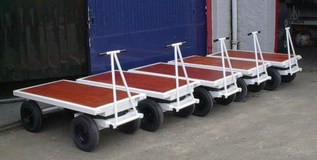2TE Four Wheel Flatbed Turntable Truck - 1500mm x 800mm Large Wheels